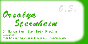 orsolya sternheim business card